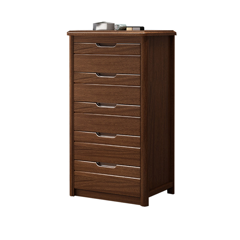 16" W Solid Wood Vertical Lingerie Chest Storage Chest Dresser with Drawers for Bedroom 20"L x 16"W x 39"H Nut-Brown Clearhalo 'Bedroom Furniture' 'Dressers & Chests' 'dressers_chests' 'furn' 'furn_dressers_chests' 'Furniture' 5706997