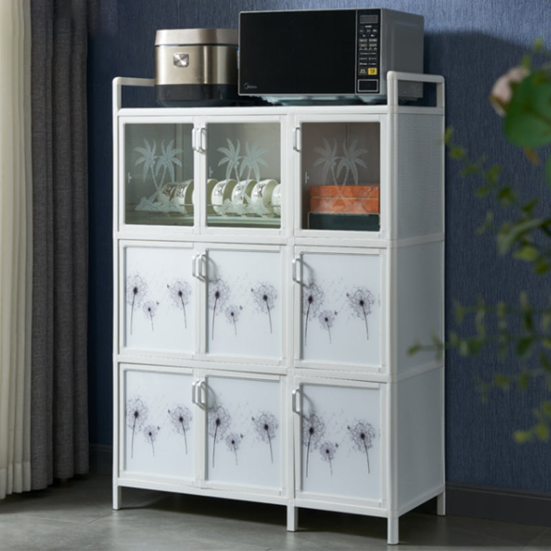 Server in vetro a buffet temperato soggiorno telaio in alluminio moderno server da cucina in stile moderno