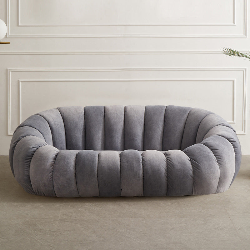 Modern Style Living Room Seating 3 Seater Tight Back Tuxedo Arm Sofa Grey Polyester Blend Clearhalo 'furn' 'furn_sofas' 'Furniture' 'Living Room Furniture' 'Sofa' 'sofas' 5707265