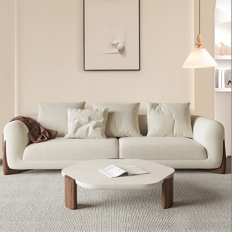 Sala de estar de estilo moderno loveseat de brazo de esmoquin apretado asiento trasero