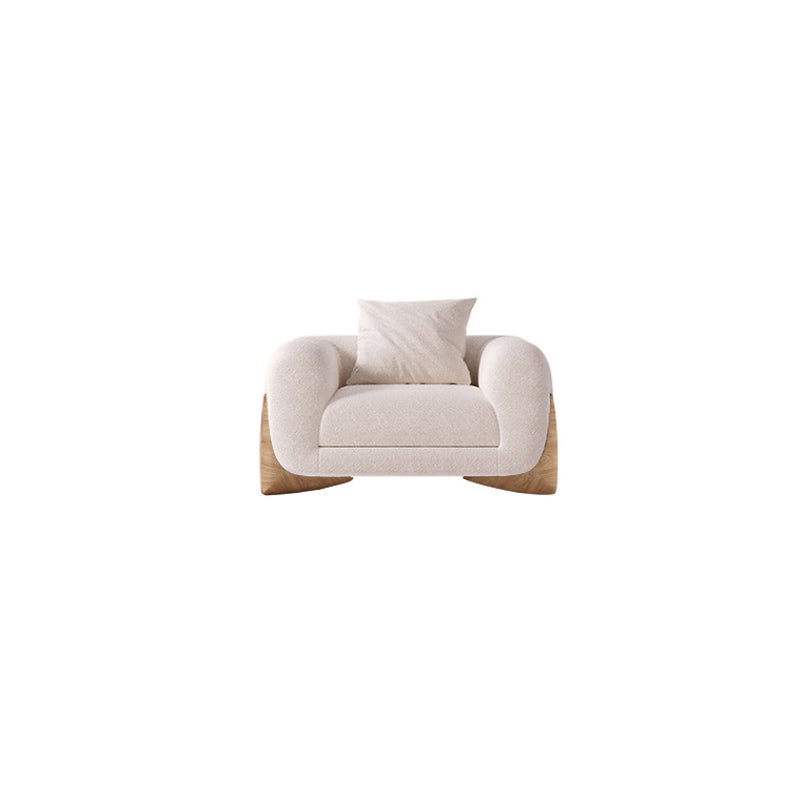 Sala de estar de estilo moderno loveseat de brazo de esmoquin apretado asiento trasero