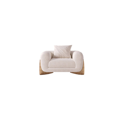 Sala de estar de estilo moderno loveseat de brazo de esmoquin apretado asiento trasero