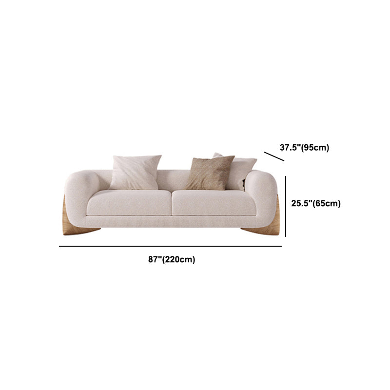 Sala de estar de estilo moderno loveseat de brazo de esmoquin apretado asiento trasero