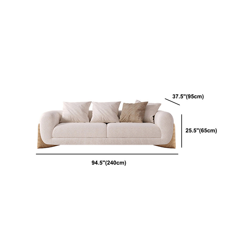 Sala de estar de estilo moderno loveseat de brazo de esmoquin apretado asiento trasero