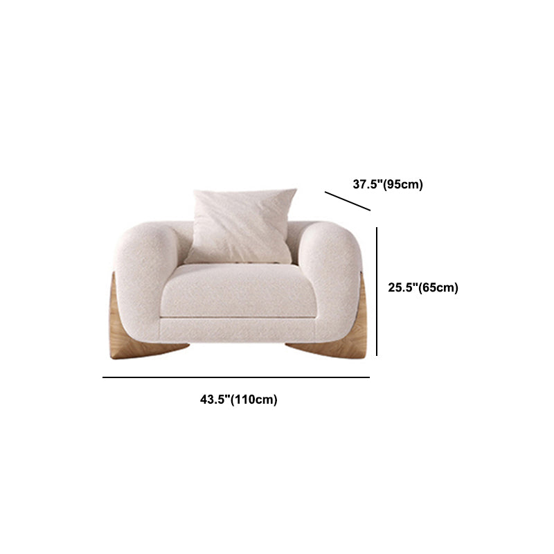 Sala de estar de estilo moderno loveseat de brazo de esmoquin apretado asiento trasero