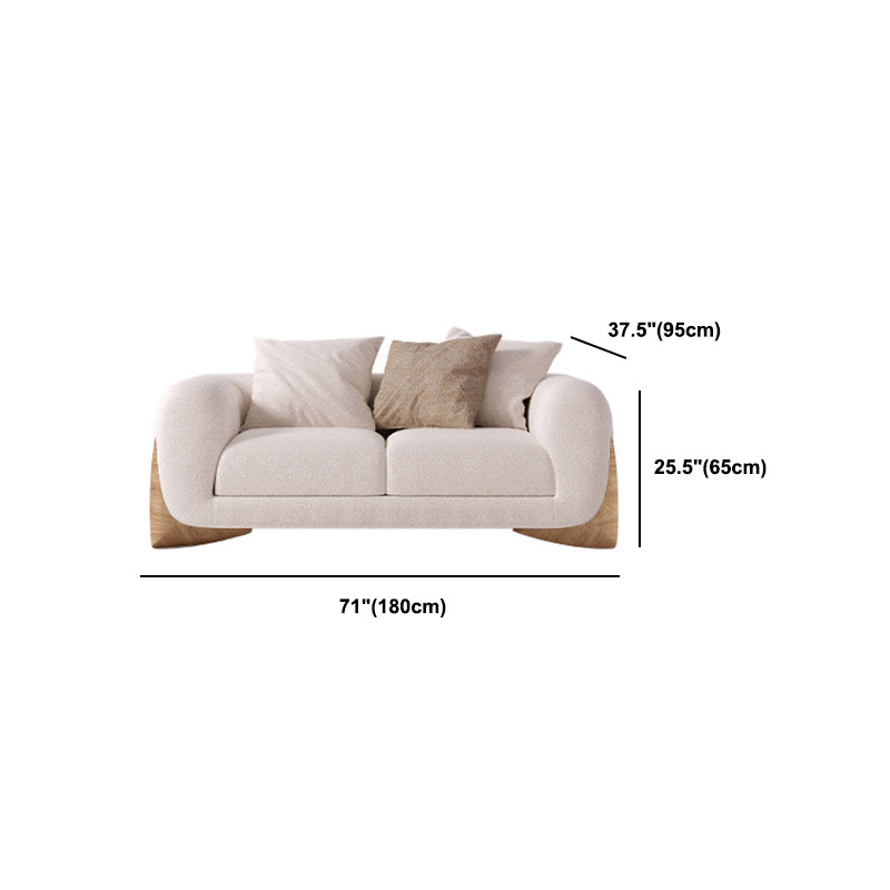 Sala de estar de estilo moderno loveseat de brazo de esmoquin apretado asiento trasero