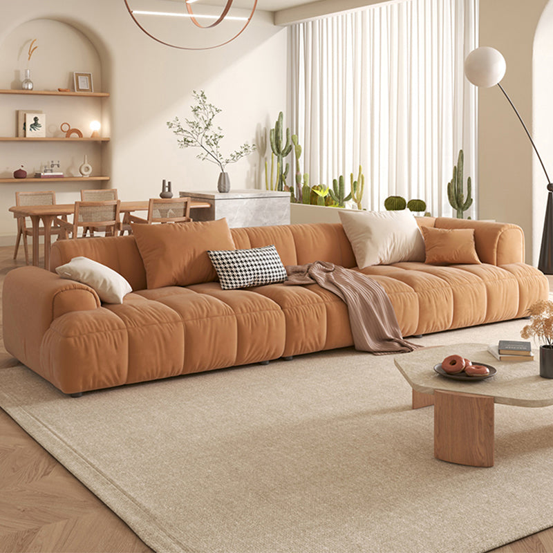 Sofá de estilo moderno coján de reposapiés embebido