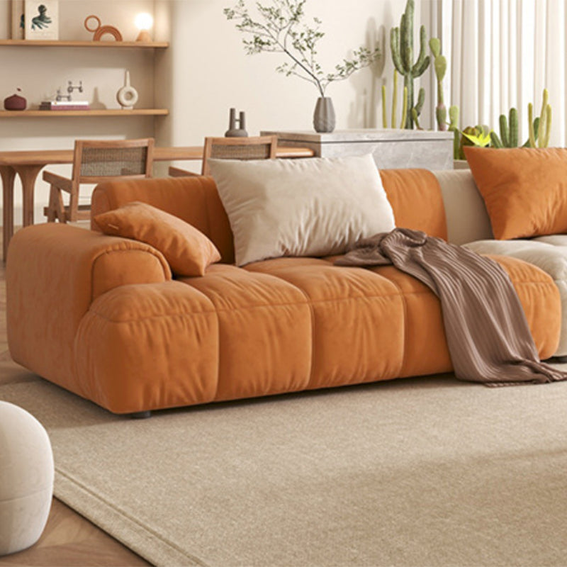 Sofá de estilo moderno coján de reposapiés embebido