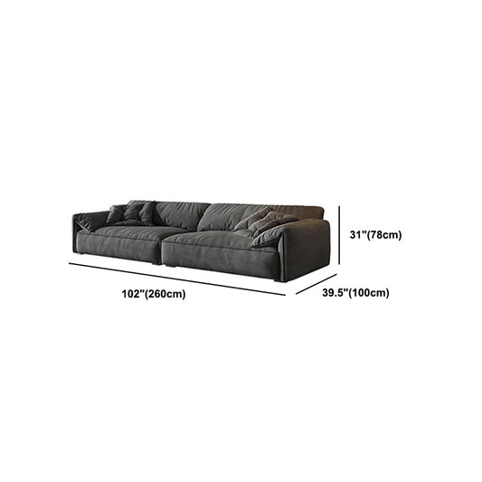 Modern Style Sofa Latex/sponge Cushion Filled with Pillow Back Sofa Bed Clearhalo 'furn' 'furn_sofas' 'Furniture' 'Living Room Furniture' 'Sofa' 'sofas' 5707367