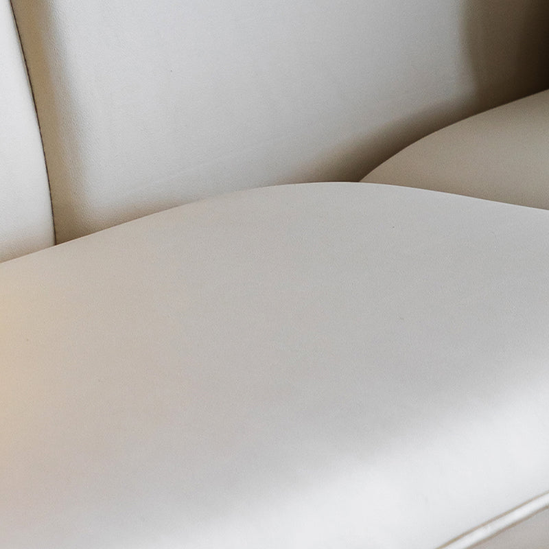 Contemporary 28.3" H Faux Leather Tuxedo Arm Sofa For Living Room