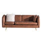 Contemporary 28.3" H Faux Leather Tuxedo Arm Sofa For Living Room