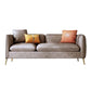 Contemporary 28.3" H Faux Leather Tuxedo Arm Sofa For Living Room