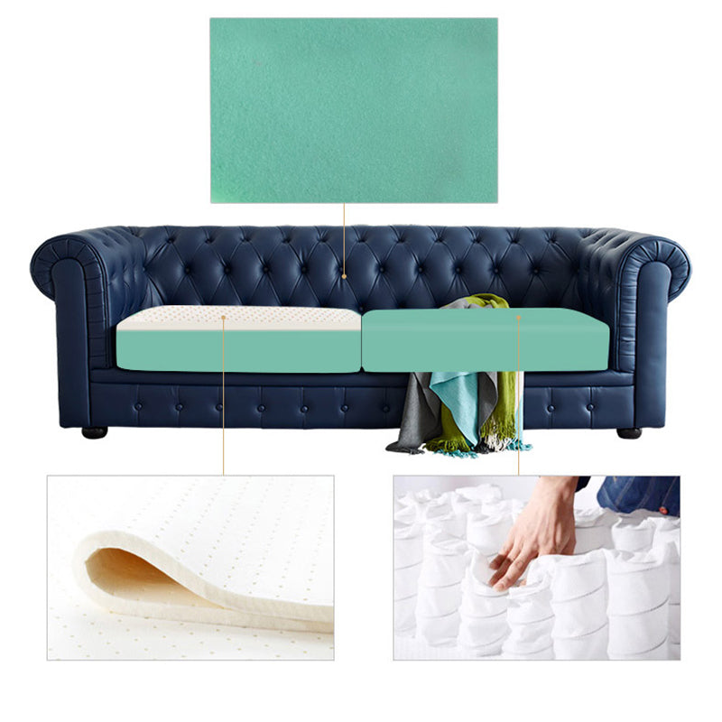 27,6 "H Faux Leder Rolled Arm Chesterfield Sofa für Wohnzimmer