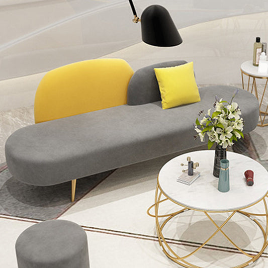 Modernes armloses Sofa 30,70 "breites Samt -Standardsofa für Wohnzimmer