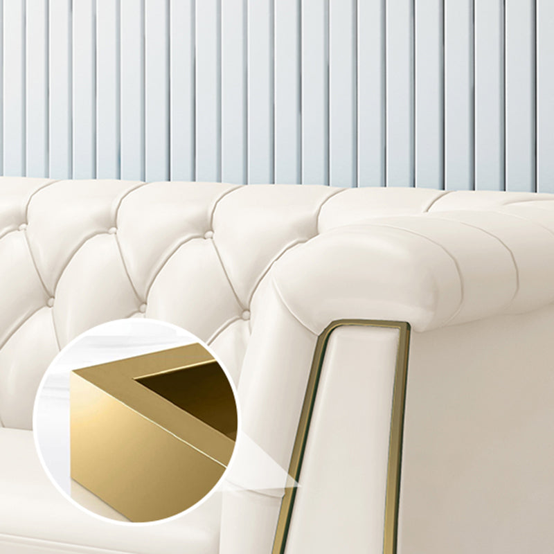 現代的な28.7 "Hフェイクレザータフトタキシードアームソファリビングルーム