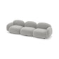 27.5" H Modern Faux Leather/wool Square Arm Sofa For Living Room