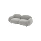 27.5" H Modern Faux Leather/wool Square Arm Sofa For Living Room