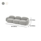 27.5" H Modern Faux Leather/wool Square Arm Sofa For Living Room