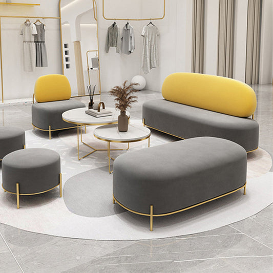 Armloses zeitgenössisches Sofa -Samt engen Rücken für das Wohnungssofa