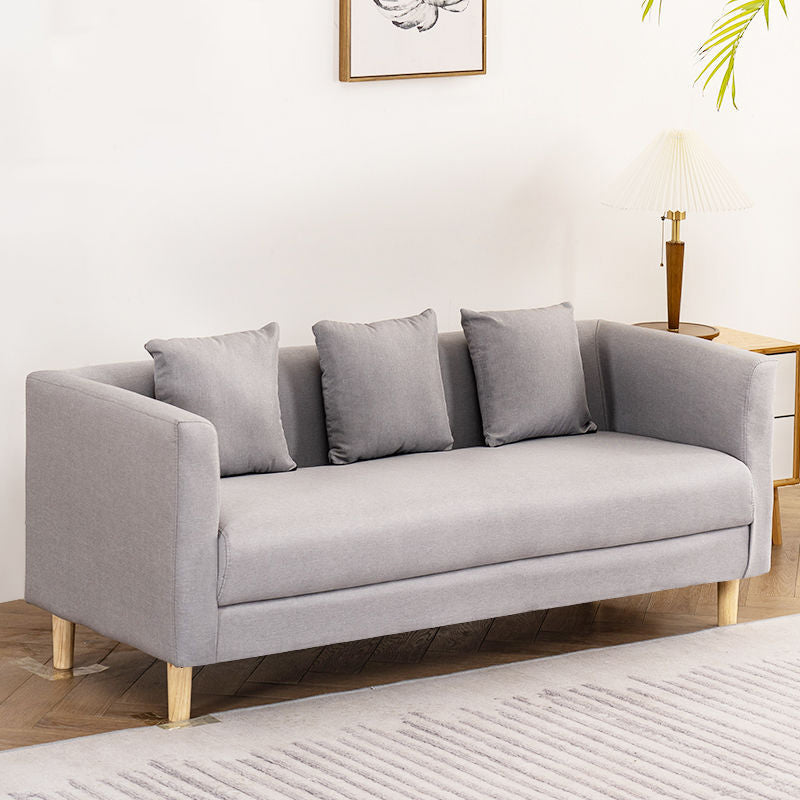 Faux Leather 3-seater  Sofa Tuxedo Arm Stain Resistant 23.62" Wide