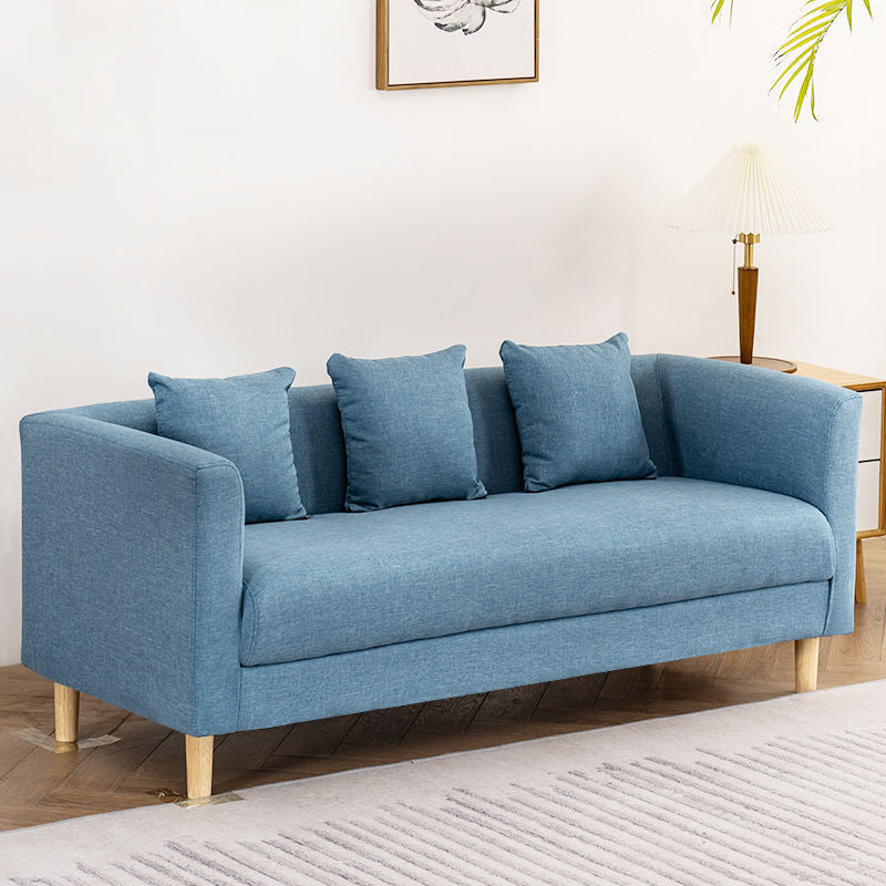 Faux Leather 3-seater  Sofa Tuxedo Arm Stain Resistant 23.62" Wide