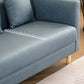 Faux Leather 3-seater  Sofa Tuxedo Arm Stain Resistant 23.62" Wide