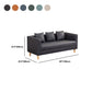 Faux Leather 3-seater  Sofa Tuxedo Arm Stain Resistant 23.62" Wide
