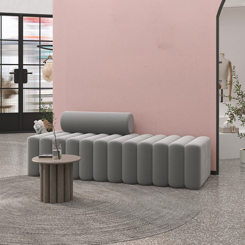 Velvet Standard Sofa Contemporary Armless Sofa for Living Room