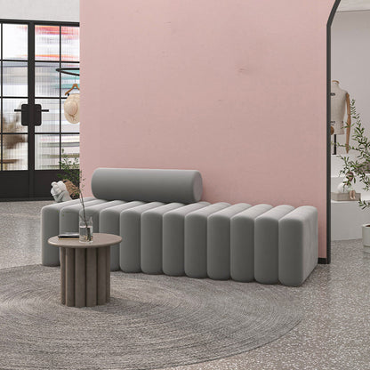 Velvet Standard Sofa Contemporary Armless Sofa for Living Room