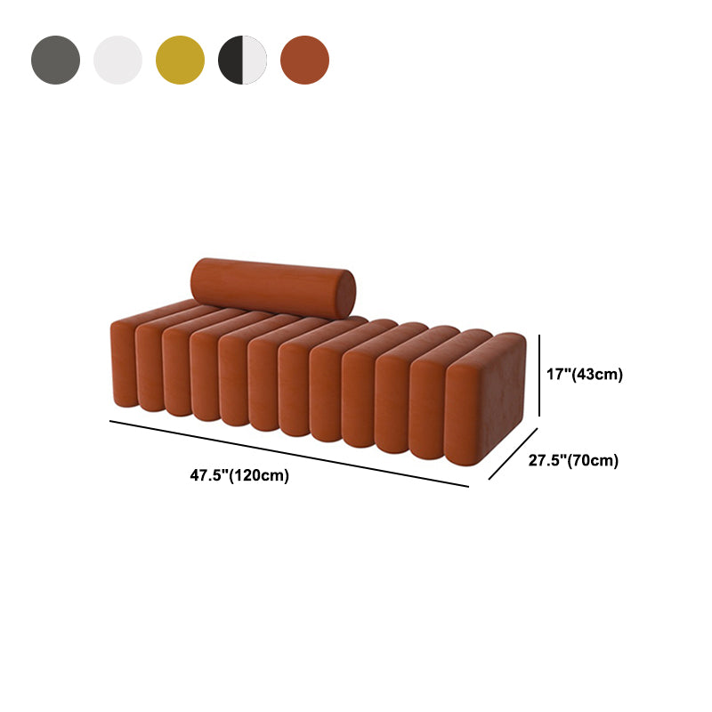 Velvet Standard Sofa Contemporary Armless Sofa for Living Room