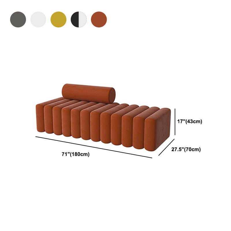 Velvet Standard Sofa Contemporary Armless Sofa for Living Room