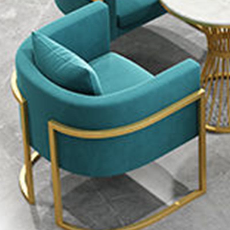 Divano moderno di velluto in oro moderno braccio smoking loveat stile contemporaneo