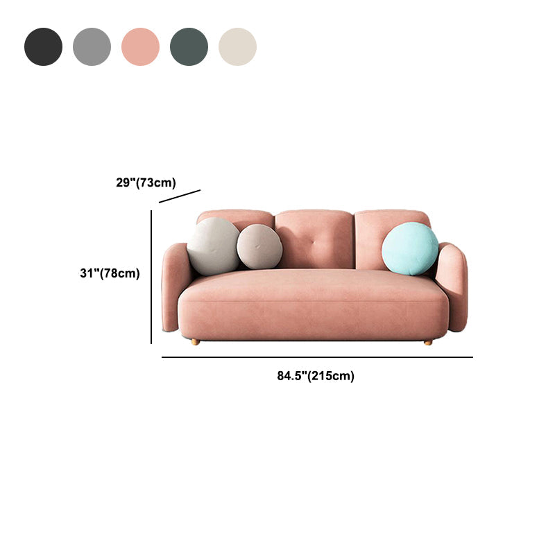 Divano moderno con braccio quadrato e schiena stretta per l'appartamento, 84,65 "