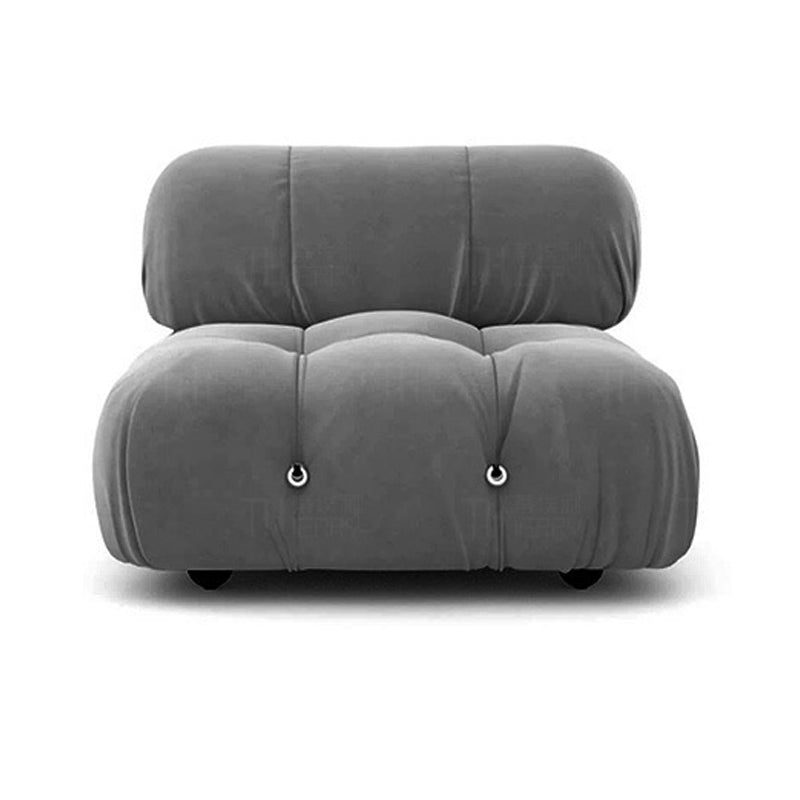 Canapé en velours d'agneau de style moderne gris / blanc / orange / canapé-lit bleu