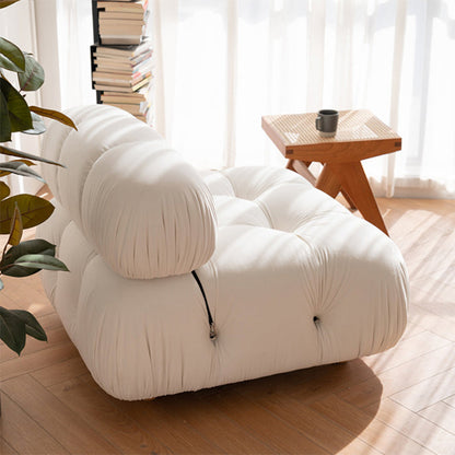 Canapé en velours d'agneau de style moderne gris / blanc / orange / canapé-lit bleu