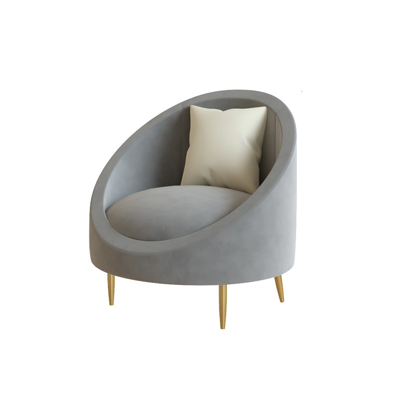 Canapé canapé incurvé contemporain en velours canapé de bras en pente pour le salon