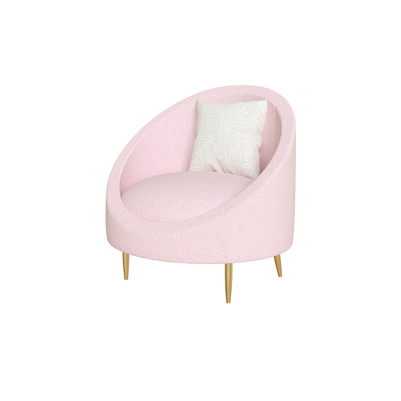 Canapé canapé incurvé contemporain en velours canapé de bras en pente pour le salon