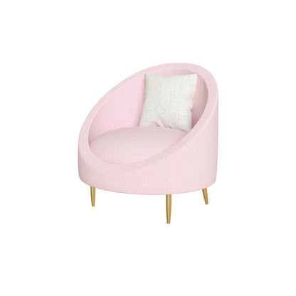 Canapé canapé incurvé contemporain en velours canapé de bras en pente pour le salon