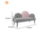 Contemporary Living Room Standard Recessed Arm Black Stationary Sofa