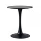 Contemporary Wood Round Dining Set Plastic 1/2/3 Pieces Dining Furniture for Home Black 24"L x 24"W Clearhalo 'Dining Room Sets' 'Dining Tables & Seating' 'dining_room_set' 'furn' 'furn_dining_room_set' 'Furniture' 'Kitchen & Dining Furniture' 5707739
