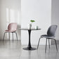 Contemporary Wood Round Dining Set Plastic 1/2/3 Pieces Dining Furniture for Home 3 Pieces: Black Table, 1 Gray+1 Red Chairs Clearhalo 'Dining Room Sets' 'Dining Tables & Seating' 'dining_room_set' 'furn' 'furn_dining_room_set' 'Furniture' 'Kitchen & Dining Furniture' 5707749