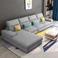 Modern Sectional Sofa with Chaise and Adjustable Head Pillow