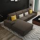 Modern Sectional Sofa with Chaise and Adjustable Head Pillow