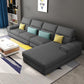 Modern Sectional Sofa with Chaise and Adjustable Head Pillow