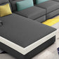 Modern Sectional Sofa with Chaise and Adjustable Head Pillow