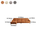 Genuine Leather Sectional Sofa,110" L Sloped Arms Stationary Sectional Sofa