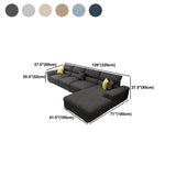 Eigentijdse stof met 4 zitplaatsen sectionals 126 "kussen bovenarm sectionals