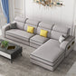 126" Square Arm Sectionals,Living Room Sectional sofa,L-Shape Light Gray Linen Foam Clearhalo 'furn' 'furn_sectionals' 'Furniture' 'Living Room Furniture' 'Sectionals' 5707862