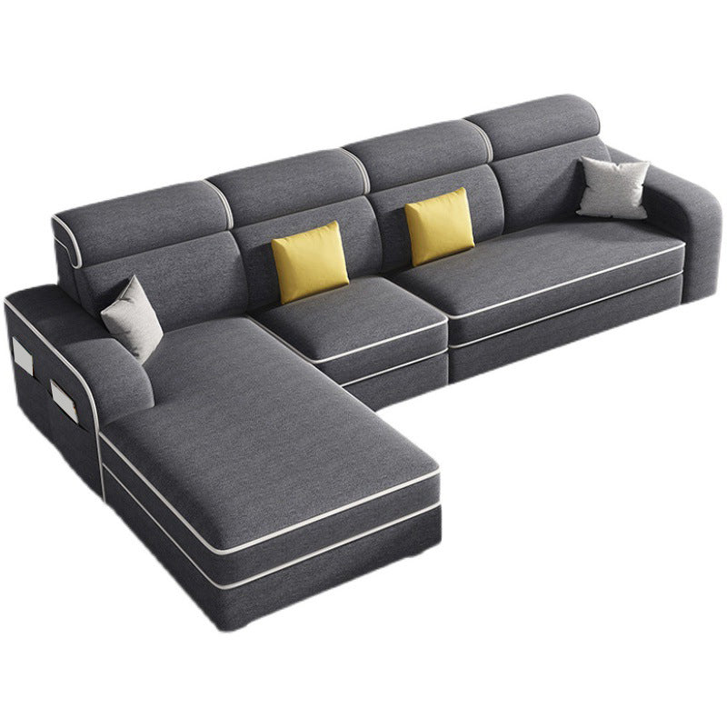 126" Square Arm Sectionals,Living Room Sectional sofa,L-Shape Clearhalo 'furn' 'furn_sectionals' 'Furniture' 'Living Room Furniture' 'Sectionals' 5707865