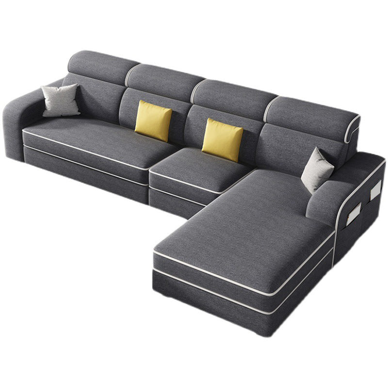 126" Square Arm Sectionals,Living Room Sectional sofa,L-Shape Clearhalo 'furn' 'furn_sectionals' 'Furniture' 'Living Room Furniture' 'Sectionals' 5707868